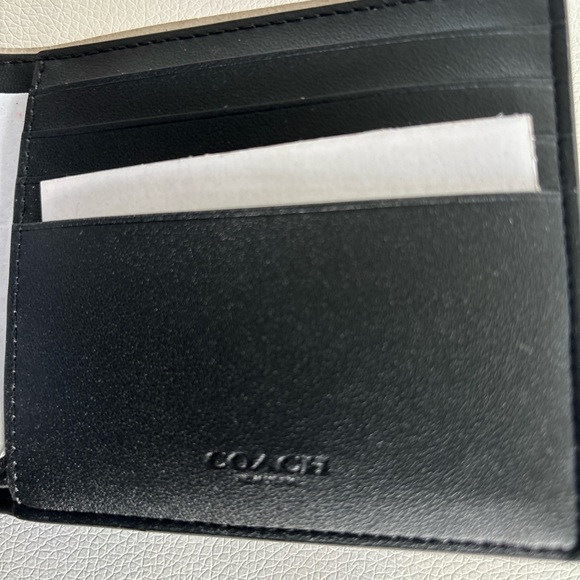 NWT Coach 3 In 1 Wallet In Signature Canvas F41346 Black/Red - Picture 5 of 10